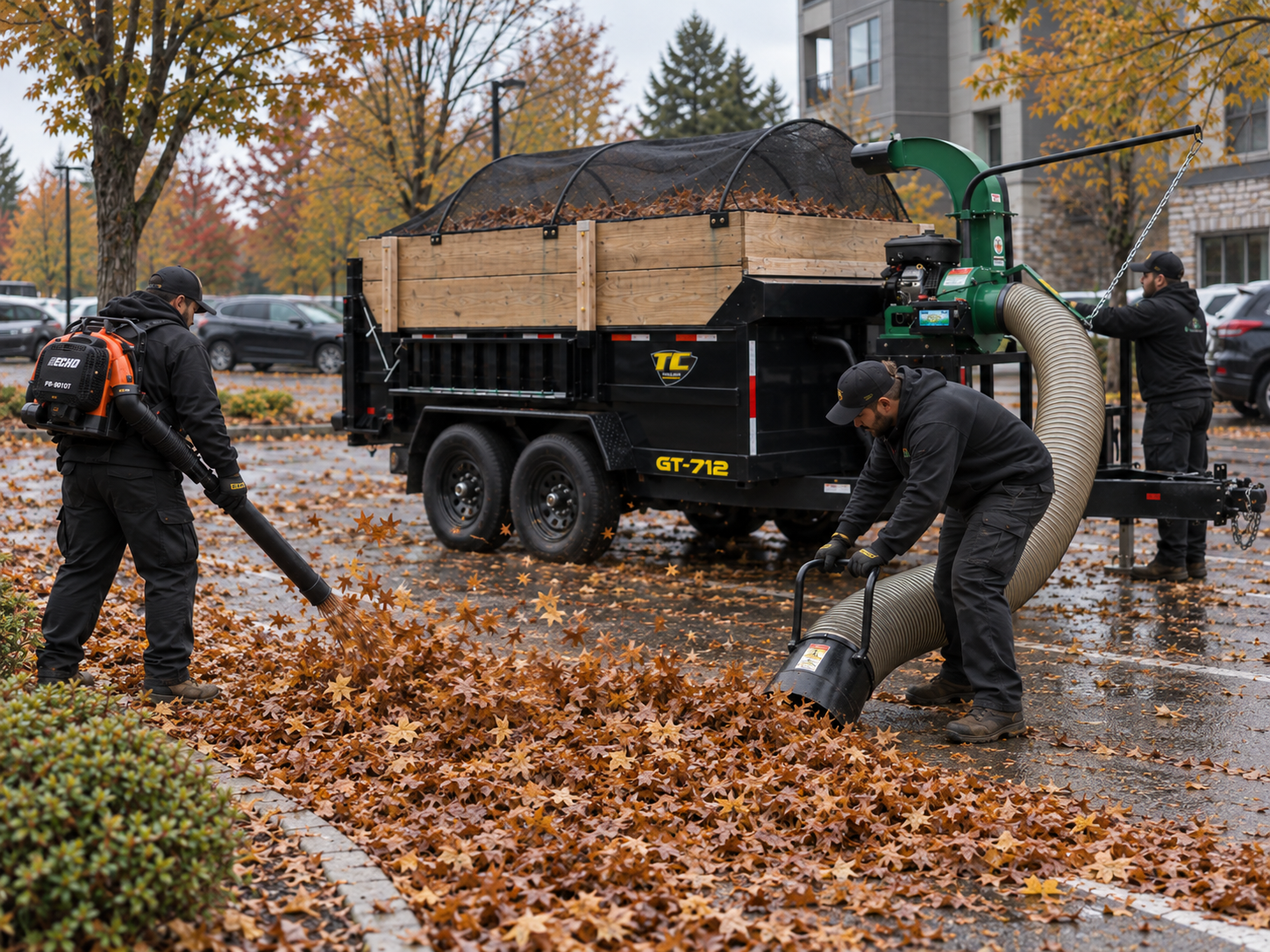 Leaf Removal 5 Illustration of commercial leaf collection equipment